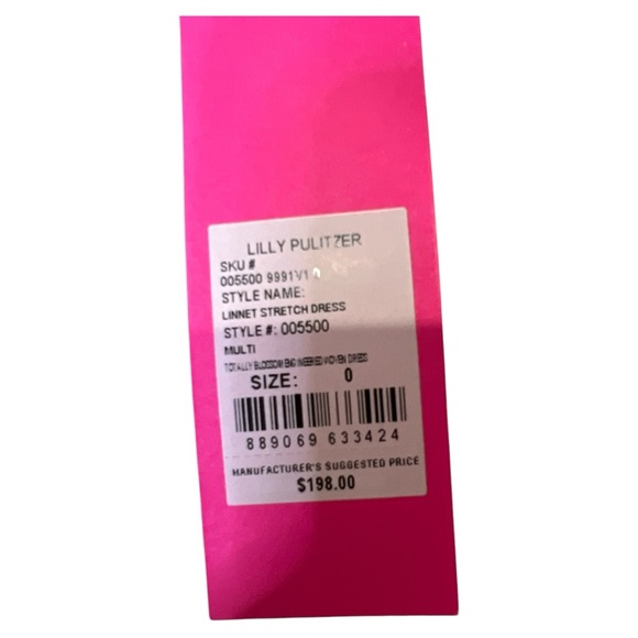 LILLY PULITZER WOMEN’S  NWT LINNET STRETCH DRESS WITH POCKETS  PINK WHITE SZ 0 - Picture 10 of 11